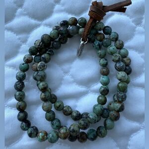 Fun Green Beaded bracelets   Set of 3.